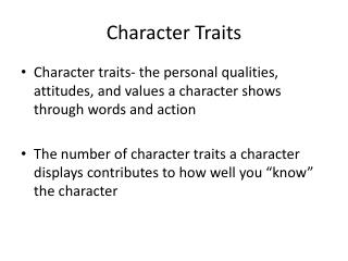 Character Traits