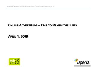 Online Advertising – Time to Renew the Faith April 1, 2009