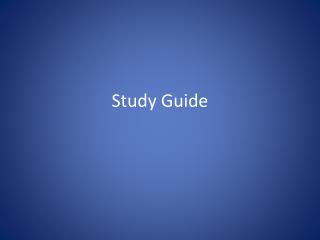 Study Guide