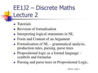 EE1J2 – Discrete Maths Lecture 2