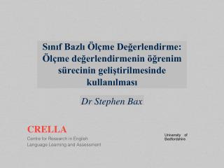 Dr Stephen Bax