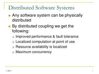 Distributed Software Systems