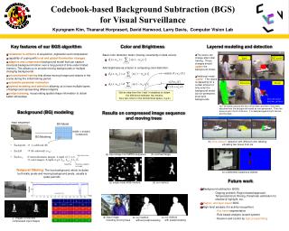 Codebook-based Background Subtraction (BGS) for Visual Surveillance