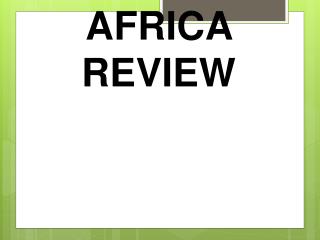 AFRICA REVIEW