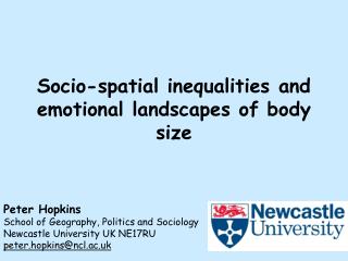 Socio-spatial inequalities and emotional landscapes of body size
