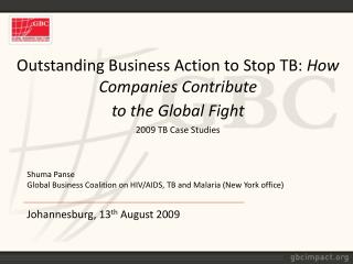 Johannesburg, 13 th August 2009