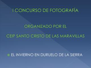 I CONCURSO DE FOTOGRAFÍA ORGANIZADO POR EL CEIP SANTO CRISTO DE LAS MARAVILLAS