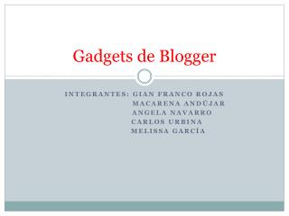 Gadgets de Blogger