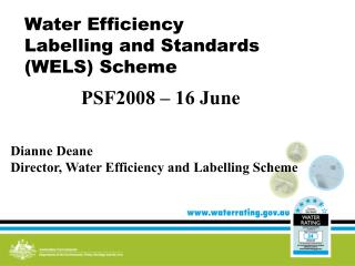 Water Efficiency Labelling and Standards (WELS) Scheme