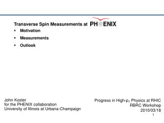 Transverse Spin Measurements at