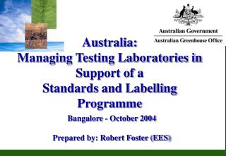 Australia: Managing Testing Laboratories in Support of a Standards and Labelling Programme