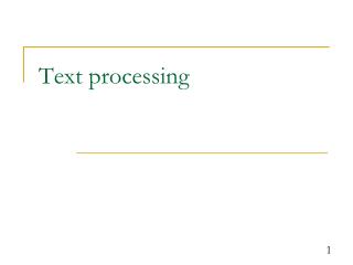 Text processing