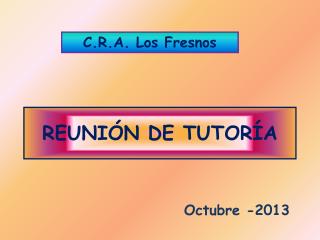 REUNIÓN DE TUTORÍA