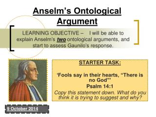 Anselm’s Ontological Argument