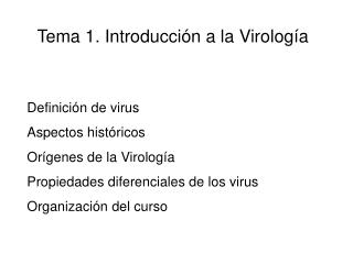 Tema 1. Introducción a la Virología