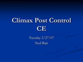 Climax Post Control CE