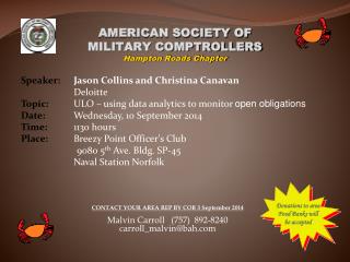 AMERICAN SOCIETY OF MILITARY COMPTROLLERS Hampton Roads Chapter