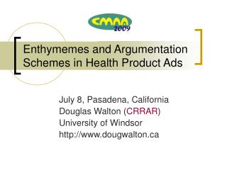 Enthymemes and Argumentation Schemes in Health Product Ads