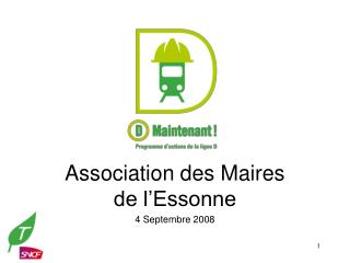 Association des Maires de l’Essonne 4 Septembre 2008