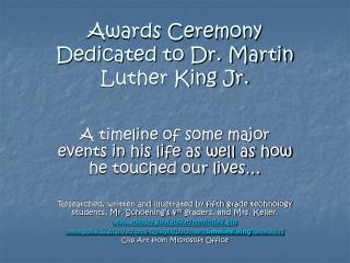Awards Ceremony Dedicated to Dr. Martin Luther King Jr.