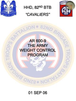AR 600-9 THE ARMY WEIGHT CONTROL PROGRAM 01 SEP 06