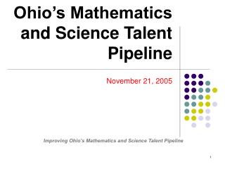 Ohio’s Mathematics and Science Talent Pipeline