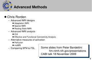 Advanced Methods