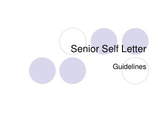 Senior Self Letter