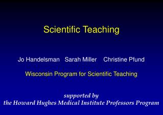 Scientific Teaching