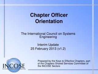 Chapter Officer Orientation
