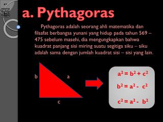 a. Pythagoras
