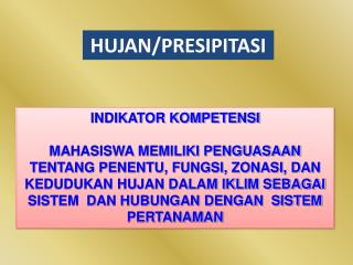 HUJAN/PRESIPITASI