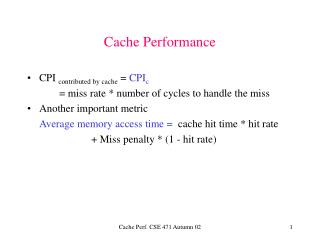 Cache Performance