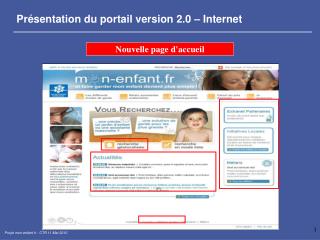 Présentation du portail version 2.0 – Internet
