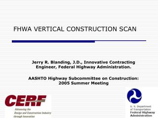 FHWA VERTICAL CONSTRUCTION SCAN