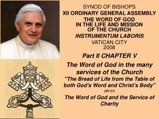 SYNOD OF BISHOPS XII ORDINARY GENERAL ASSEMBLY