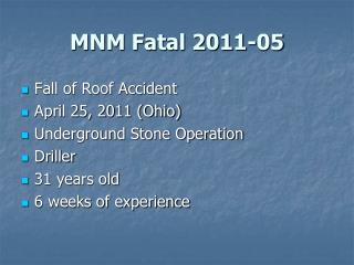 MNM Fatal 2011-05
