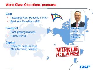 World Class Operations’ programs