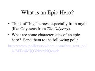 What is an Epic Hero?