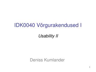 IDK0040 Võrgurakendused I Usability II