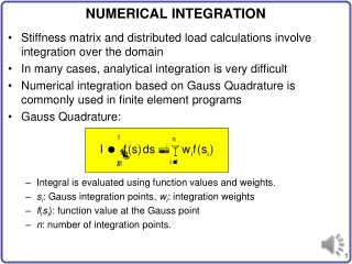 NUMERICAL INTEGRATION