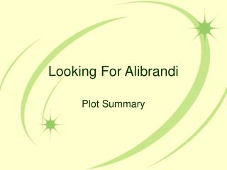 Looking For Alibrandi