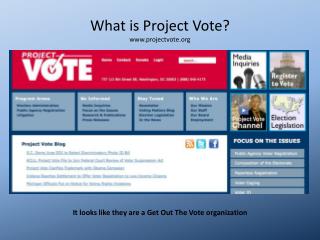 What is Project Vote? projectvote