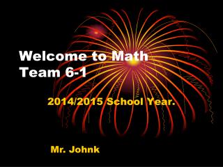 Welcome to Math Team 6-1