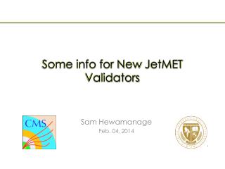 Some info for New JetMET Validators