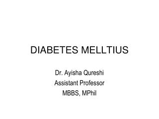 DIABETES MELLTIUS