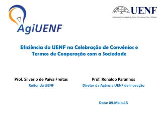 Eficiência da UENF na Celebração de Convênios e Termos de Cooperação com a Sociedade