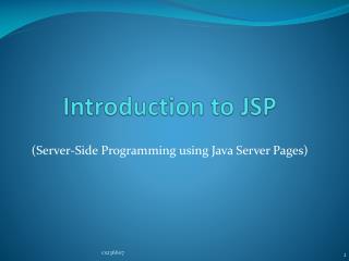 Introduction to JSP