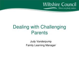 Dealing with Challenging Parents