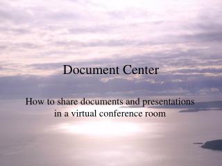 Document Center